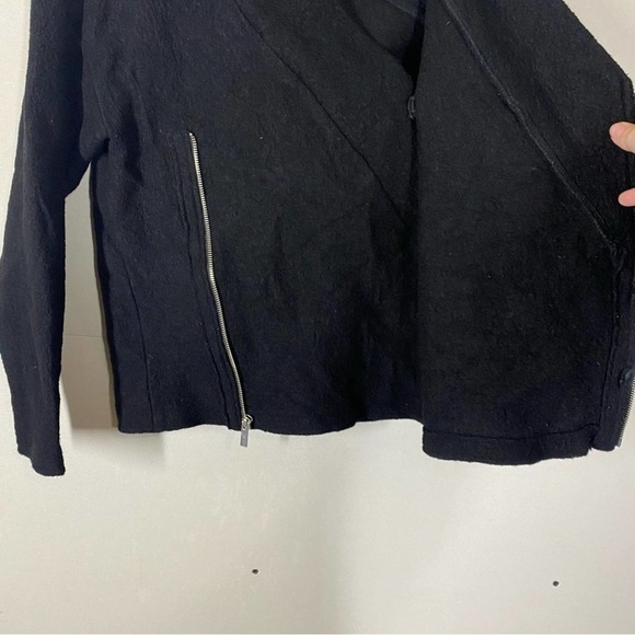 Marcellamoda 100% Virgin Wool Asymmetrical Zip Jacket - Picture 5 of 7